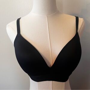 Pink Victoria's Secret Black  lightly lined wireless T-shirt bra 34DD Padded